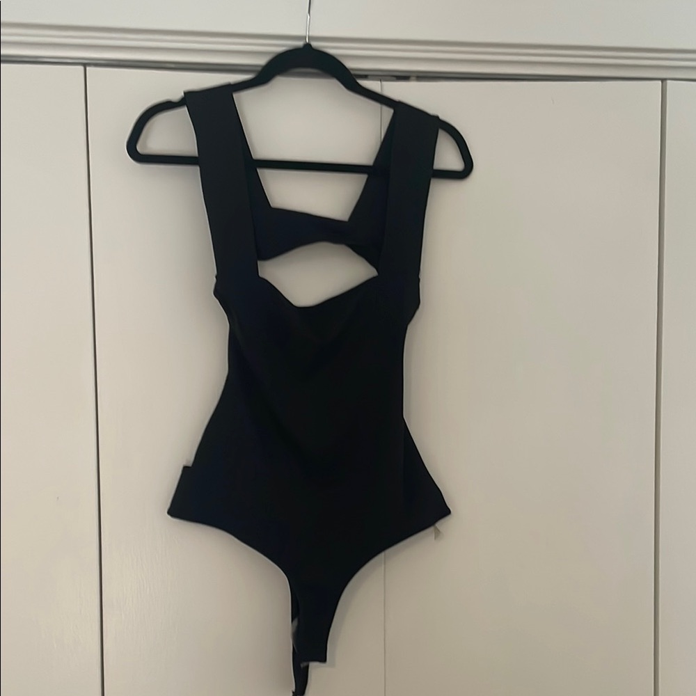 NWT Free People Black Bodysuit with open back